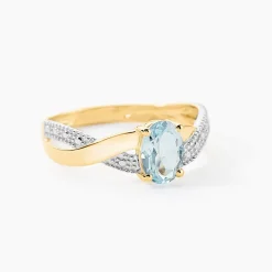 Bague Candice Or Jaune Topaze