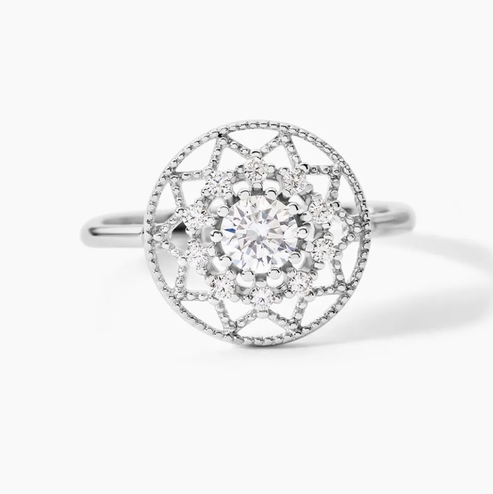 Bague Cassandria Argent Blanc Oxyde De Zirconium