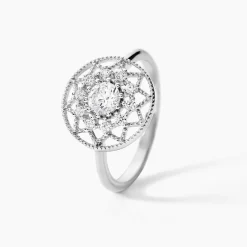 Bague Cassandria Argent Blanc Oxyde De Zirconium