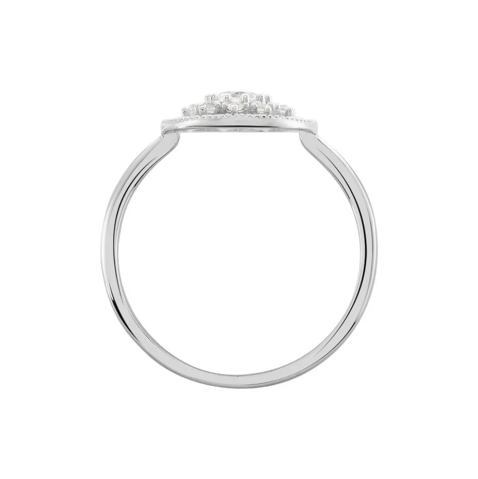 Bague Cassandria Argent Blanc Oxyde De Zirconium