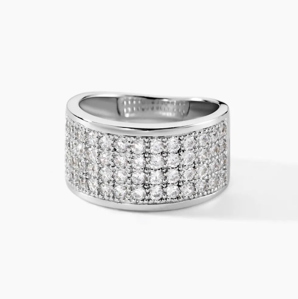 Bague Cecelia Argent Blanc Oxyde De Zirconium