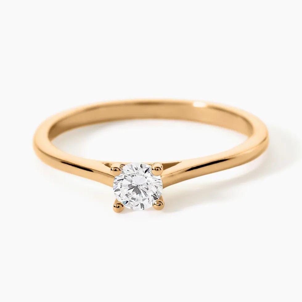 Bague Charlaine Plaqué Or Jaune Oxyde De Zirconium