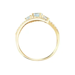 Bague Chloe Or Jaune Topaze Et Oxyde De Zirconium