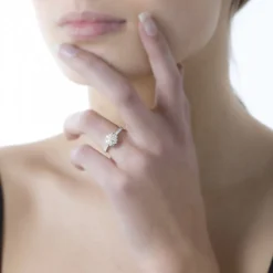 Bague Chou Or Blanc Diamant