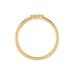 Bague éclat Perlé Plaqué Or Oxyde De Zirconium