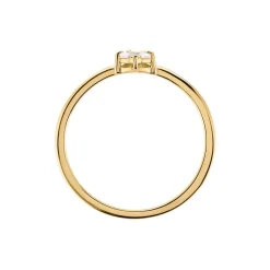 Bague éclat Perlé Plaqué Or Oxyde De Zirconium