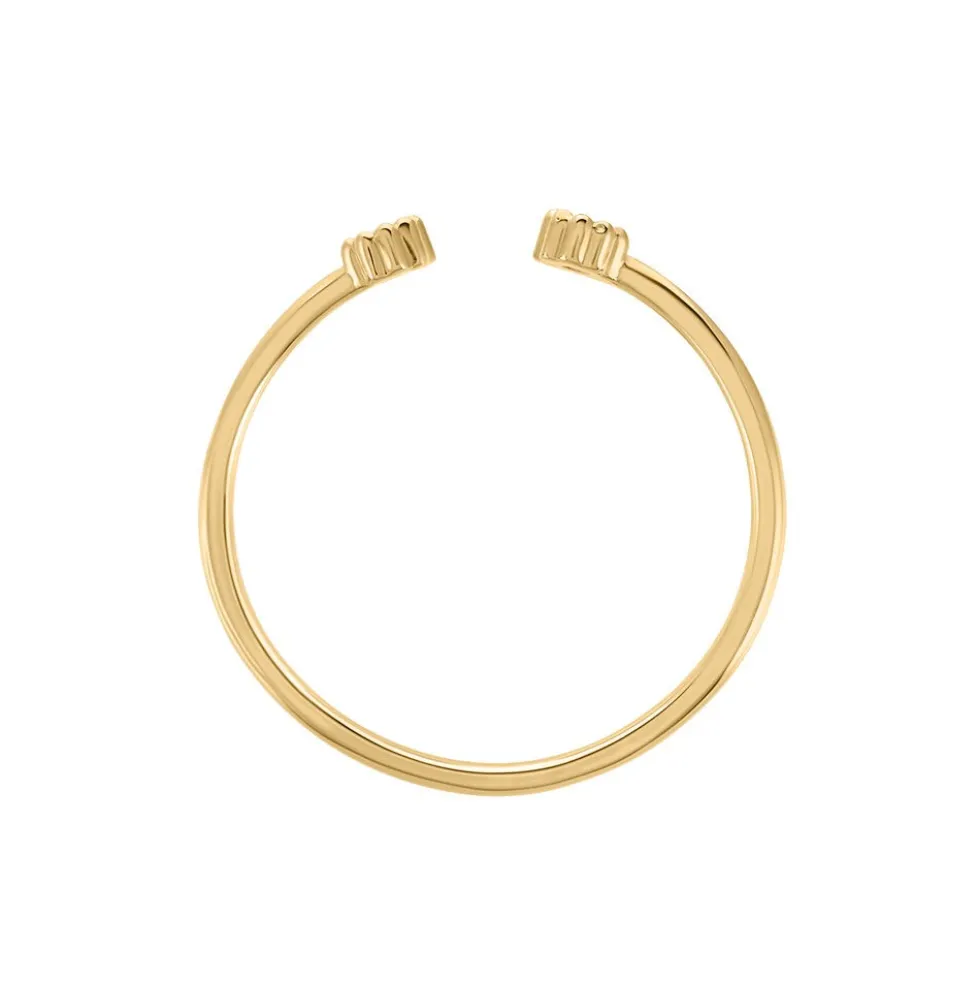 Bague éclat Perlé Plaqué Or Oxyde De Zirconium