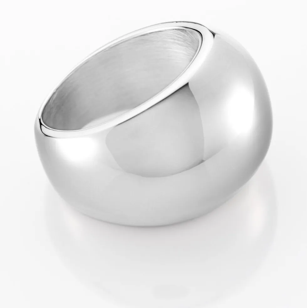Bague Cleoria Acier Blanc