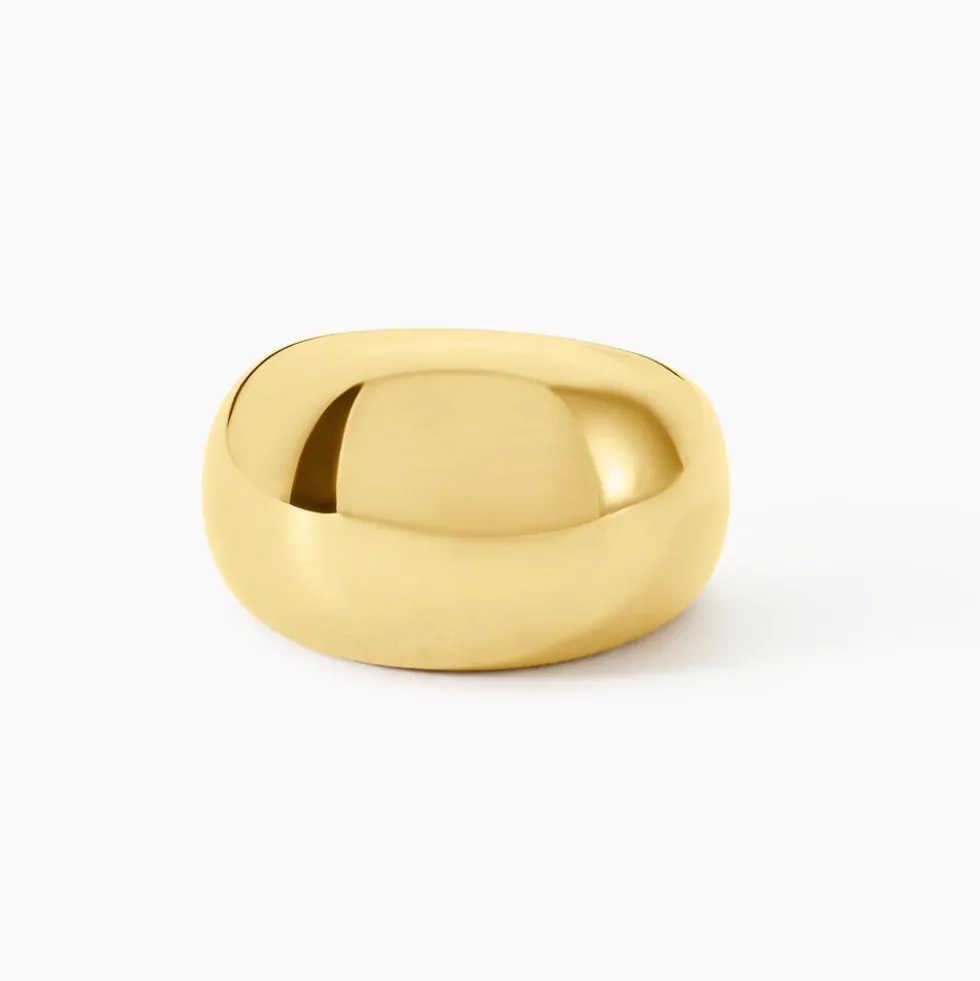 Bague Cleoria Acier Dore