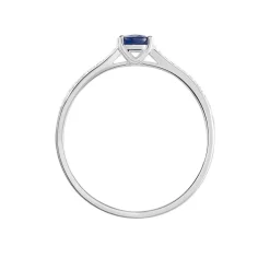 Bague Crista Or Blanc Saphir Et Diamant