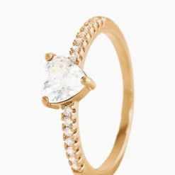 Bague Crush Plaqué Or Jaune Oxyde De Zirconium