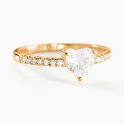 Bague Crush Plaqué Or Jaune Oxyde De Zirconium