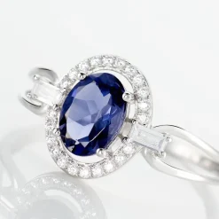 Bague Dally Or Blanc Oxyde De Zirconium Iolite
