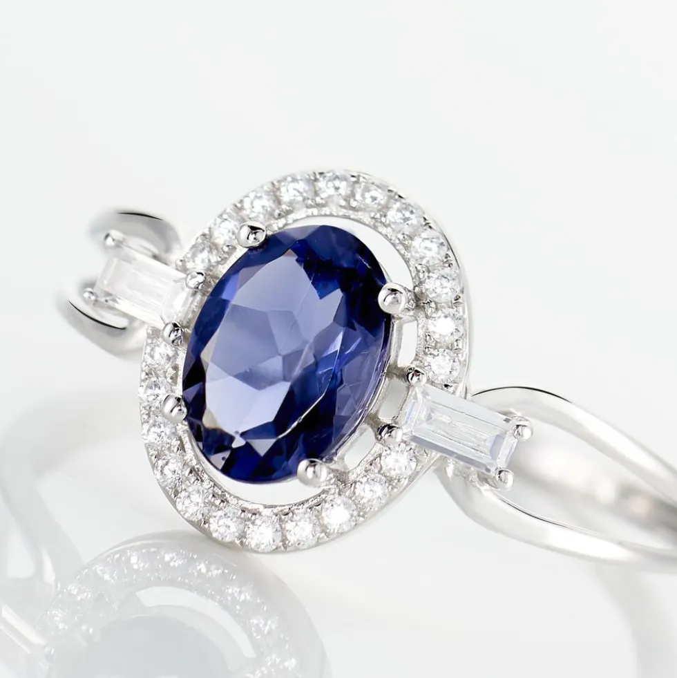 Bague Dally Or Blanc Oxyde De Zirconium Iolite