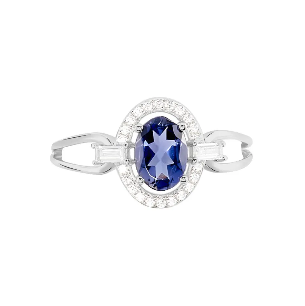 Bague Dally Or Blanc Oxyde De Zirconium Iolite