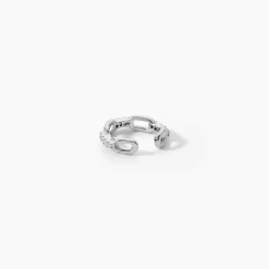 Bague D'hélix Unitaire Antonino Argent Blanc Oxyde De Zirconium
