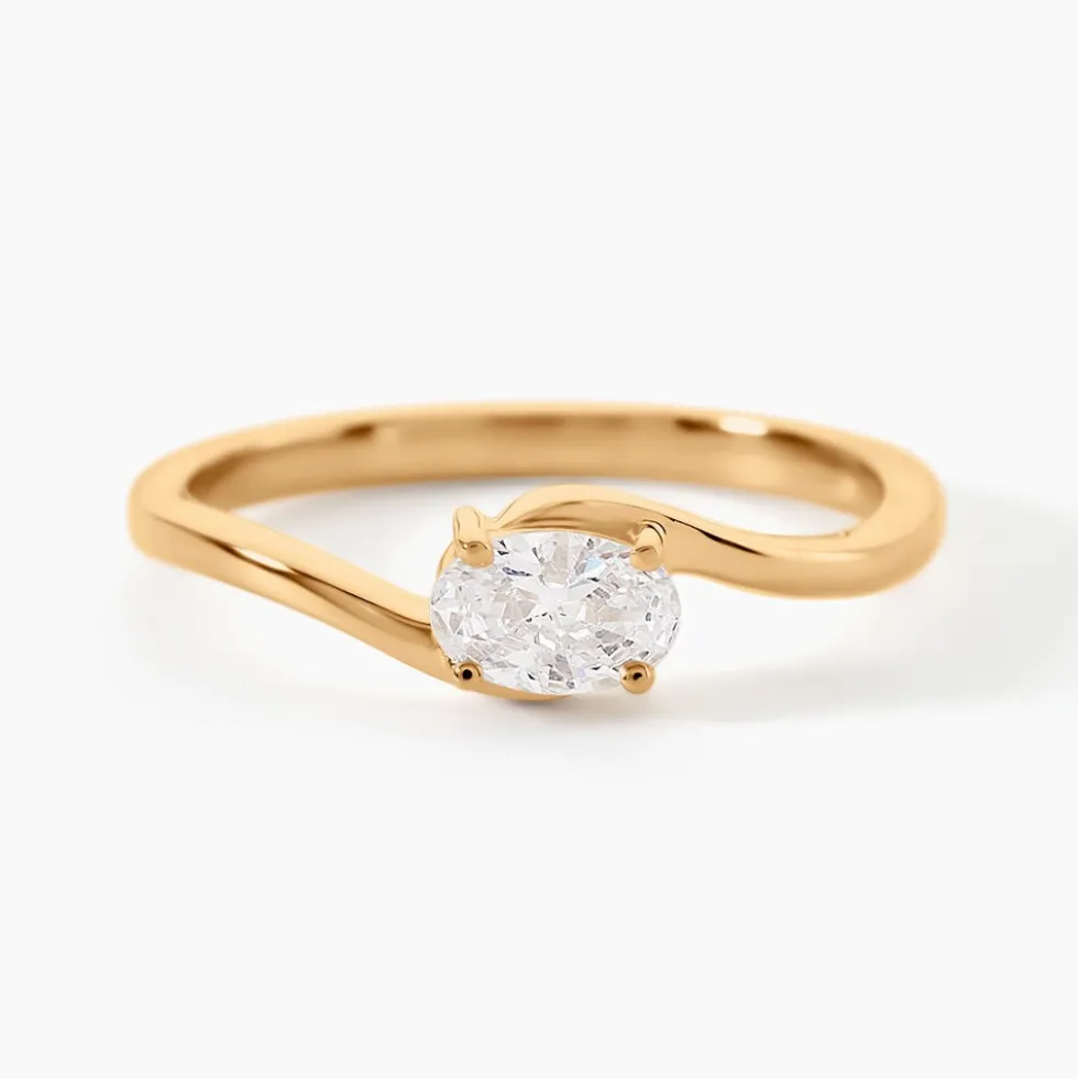 Bague Diandra Plaqué Or Jaune Oxyde De Zirconium