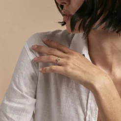 Bague Diapre Or Blanc Péridot Oxyde De Zirconium