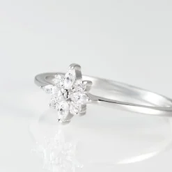 Bague Eclat Argent Blanc Oxyde De Zirconium