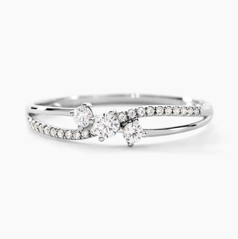 Bague Edwige Or Blanc Oxyde De Zirconium