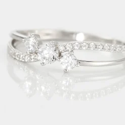 Bague Edwige Or Blanc Oxyde De Zirconium