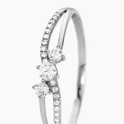 Bague Edwige Or Blanc Oxyde De Zirconium