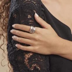 Bague Edwyna Argent Blanc