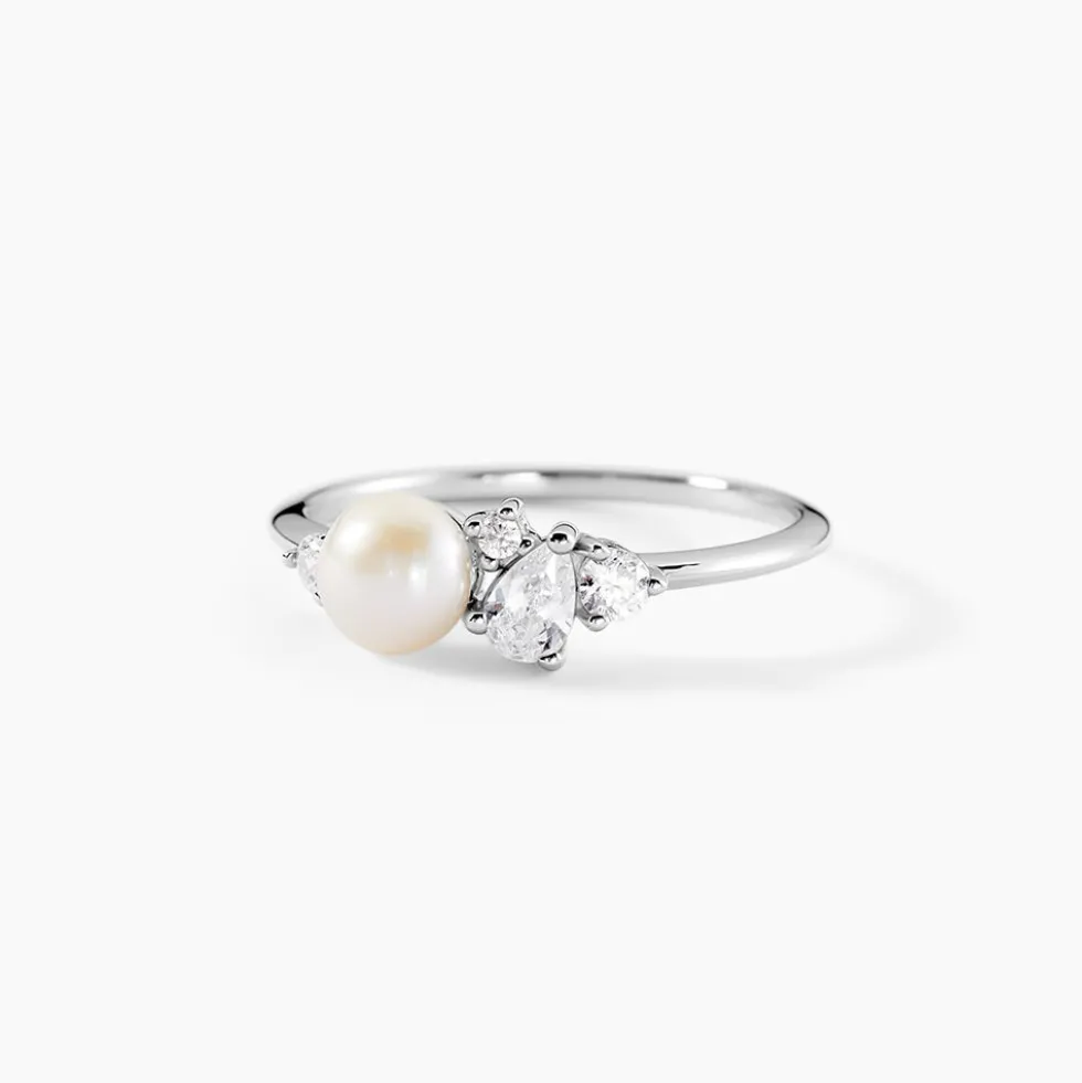 Bague Elea Argent Blanc Perle De Culture Oxyde De Zirconium