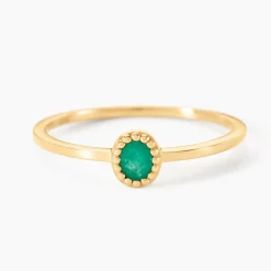 Bague Emaria Or Jaune Emeraude