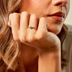 Bague Emaria Or Jaune Emeraude