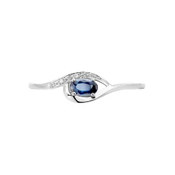 Bague Emotion Or Blanc Saphir Diamant