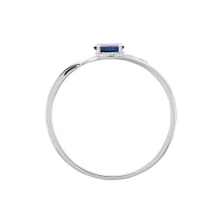 Bague Emotion Or Blanc Saphir Diamant