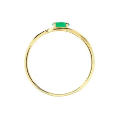 Bague Emotion Or Jaune Emeraude Diamant