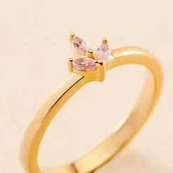 Bague Erma Plaqué Or Doré Oxyde De Zirconium