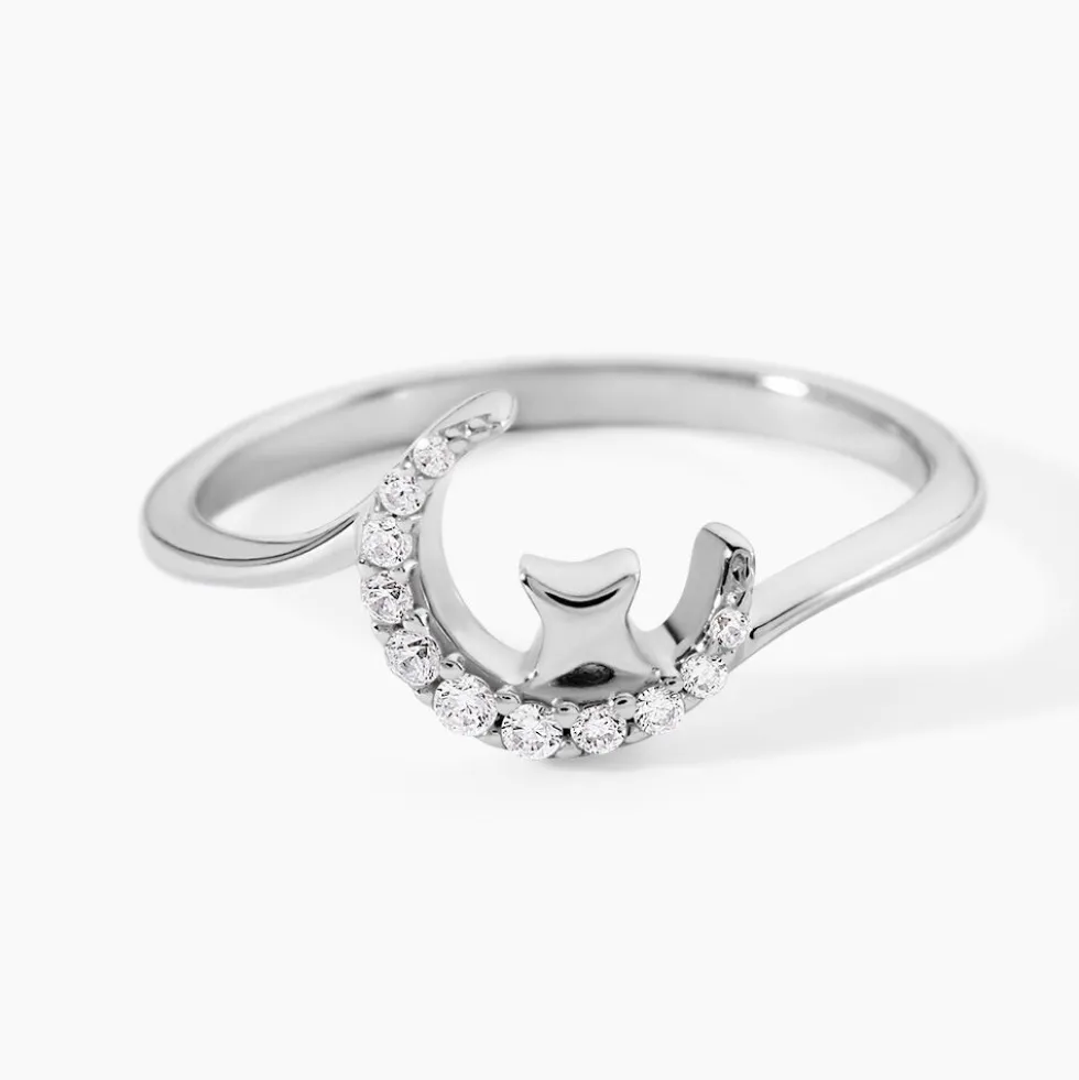 Bague Estrella Argent Blanc Oxyde De Zirconium