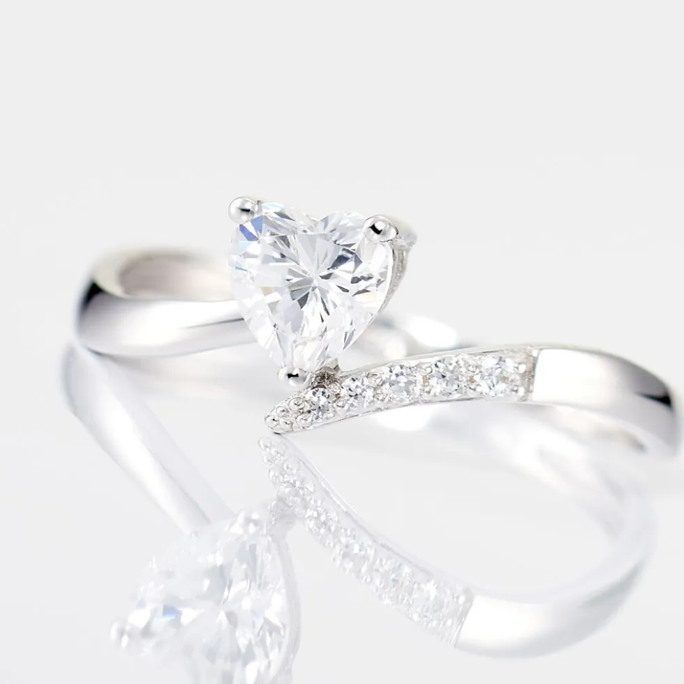 Bague Eva Or Blanc Oxyde De Zirconium