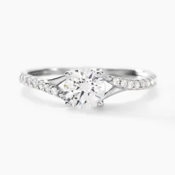 Bague Evita Or Blanc Oxyde De Zirconium
