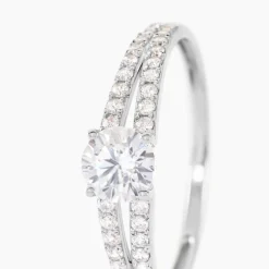 Bague Fina Or Blanc Oxyde De Zirconium