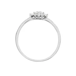 Bague Floris Or Blanc Oxyde De Zirconium