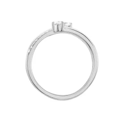 Bague Gait Argent Blanc Oxyde De Zirconium