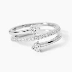 Bague Gait Argent Blanc Oxyde De Zirconium