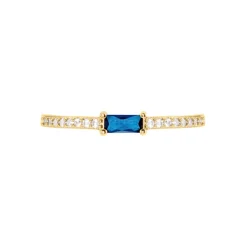Bague Gamboa Plaqué Or Jaune Verre Oxyde De Zirconium