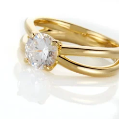 Bague Gen Plaqué Or Oxyde De Zirconium