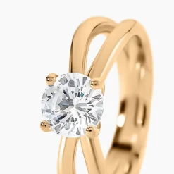 Bague Gen Plaqué Or Oxyde De Zirconium