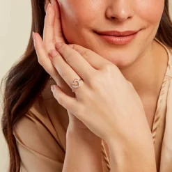Bague Gine Or Jaune Argent Blanc Oxyde De Zirconium