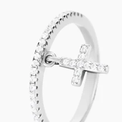 Bague Gorane Argent Blanc Oxyde De Zirconium