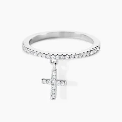 Bague Gorane Argent Blanc Oxyde De Zirconium