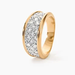 Bague Guerline Plaqué Or Jaune Oxyde De Zirconium