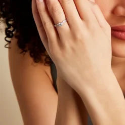 Bague Harem Or Blanc Oxyde