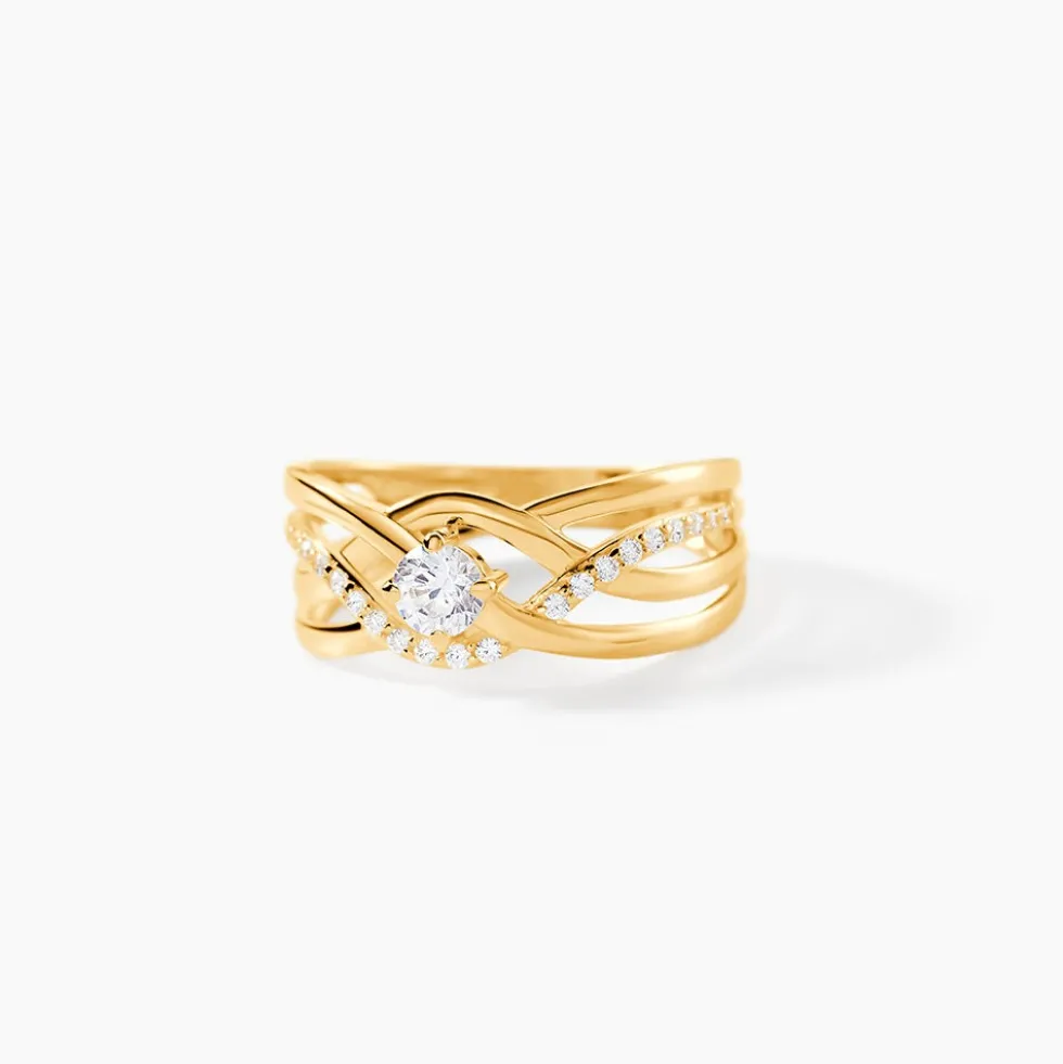 Bague Harmonia Or Jaune Oxyde De Zirconium